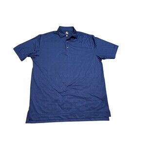FootJoy Polo Shirt Mens Medium Navy Blue Golf Performance Stretch